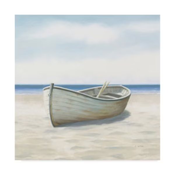 James Wiens 'Beach Days I No Fence Flowers Crop' Canvas Art, 14x14, Trademark Fine Art, Mfr#: WAP03139-C1414GG